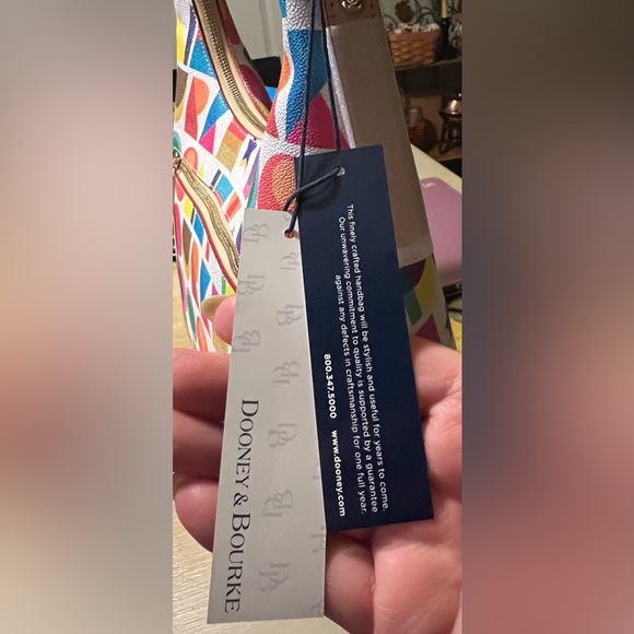 Dooney & Bourke Multicolor Art Deco Hobo Bag, NWT - Picture 12 of 13